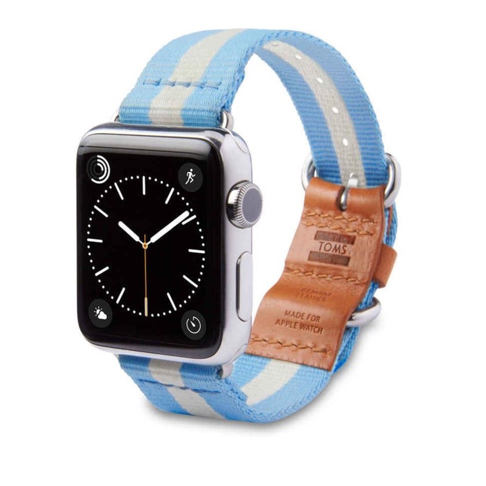 Two Apple Watch Bands: Toms Blue Watch Band and Pink Silicon Band 40MM